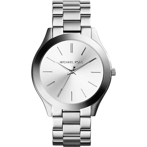 michael kors slim runway watch leather|Michael Kors runway watch silver.